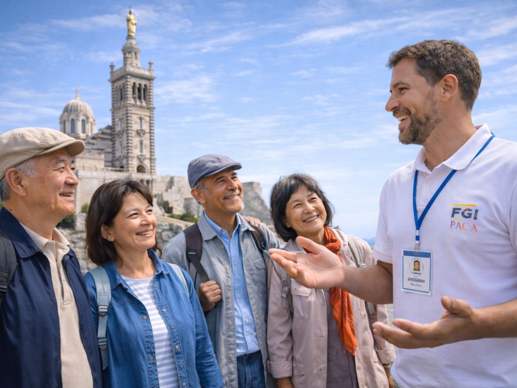 marseille-notre-dame-de-la-garde-tour-guide-asian-tourists